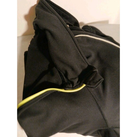 Puma Sport Lifestyle 1/4 Zip Pullover Jacket Size LG Black Thumb Hole Longsleeve - Picture 13 of 14